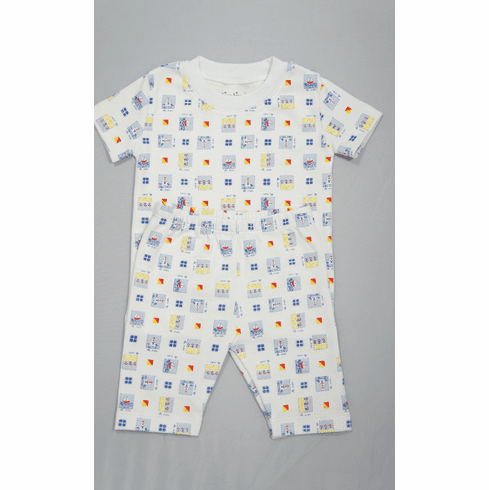 Kissy Kissy Short Pajamas with Sailboat print. Softest pima cotton made. Only comes in even sizes. 2000-193-405-T20b
