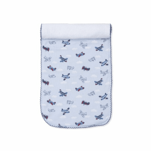 Kissy Kissy Sky High Planes Print Burp KKF24SHP30p