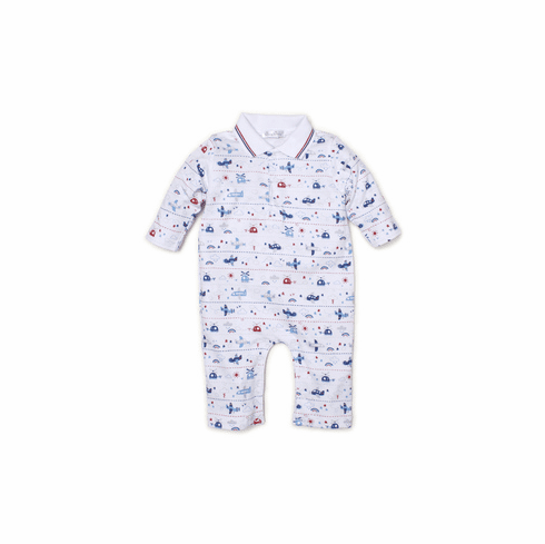 Kissy Kissy Sky Riding Print Playsuit with Collar F19SR10PC