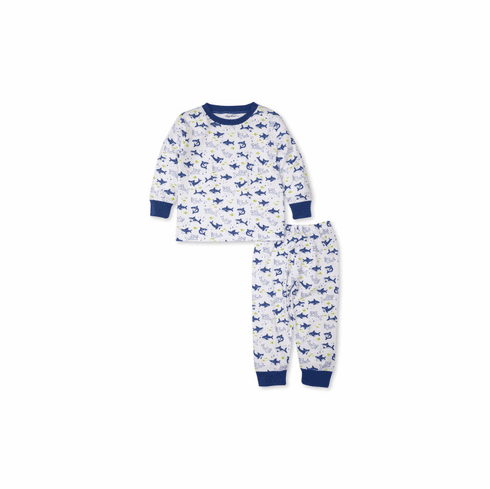 Kissy Kissy Slinky Sharks Print Long Pajamas SS190t