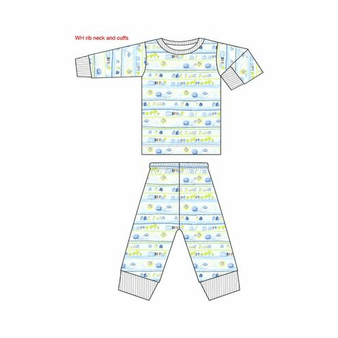 Kissy Kissy Slip n Slide Print Pajamas 2000-190P-452t