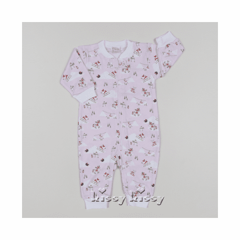 Kissy Kissy Snow Much Fun BLUE Print Playsuit w/Zipper F16354-10PZBLUE