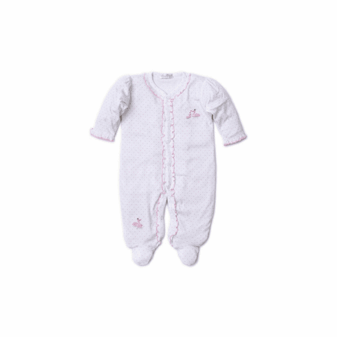Kissy Kissy Sparkling Swans Footie with Ruffle F19SS04Rpink