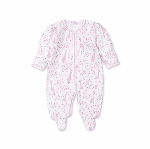 Kissy Kissy Speckled Giraffes Print Footie Pink F21SG04P