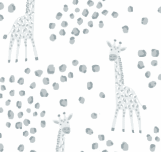 Kissy Kissy Speckled Giraffes Silver