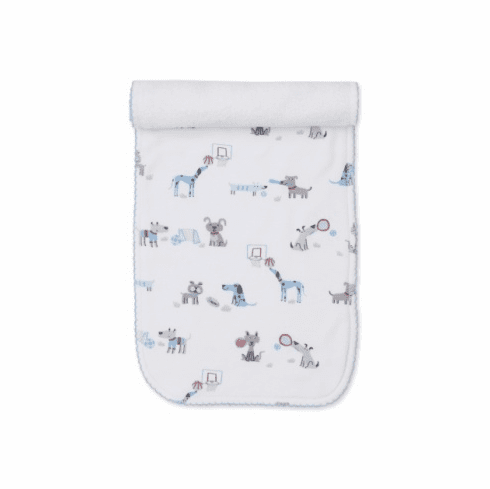 Kissy Kissy Sporty Pups Print Burp S23SP30P