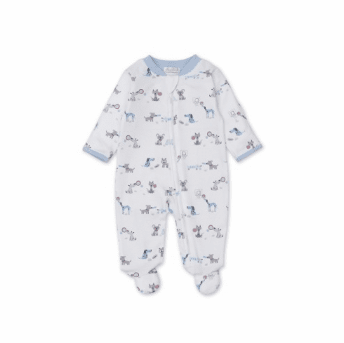 Kissy Kissy Sporty Pups Print Footie with Zipper S23SP04PZ
