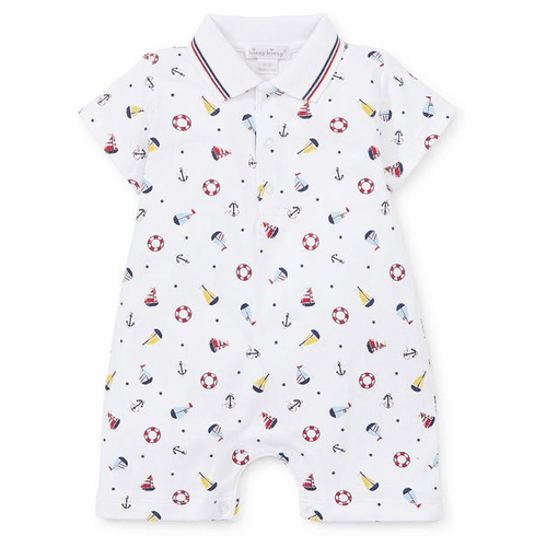 Kissy Kissy Summer Sails Short Print Playsuit with Collar S19SS23PC