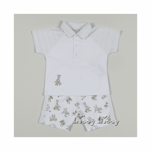 Kissy Kissy Sunny Safari Bermuda Set w/Collar S15228-60C