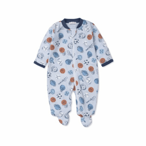 Kissy KIssy Super Sports Print Zipper Footie F22SS04PZ