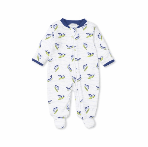 Kissy Kissy Surf Riders Print Footie with Zipper S22SR04ZP