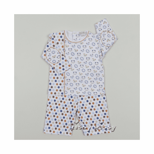 Kissy Kissy Sweet Bears Print Pant Set F15284-62Pblue