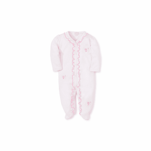Kissy Kissy Sweet Cheer Embroidered Footie S19SC04Epink