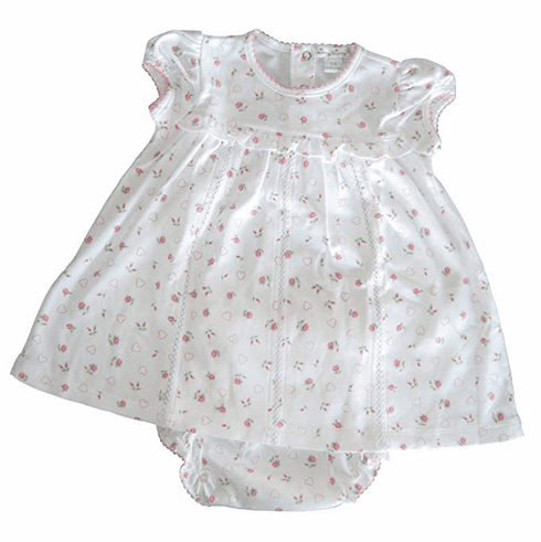 Kissy Kissy Sweetheart Roses Dress with Diaper Cover S15227-34Plilac(not pink)