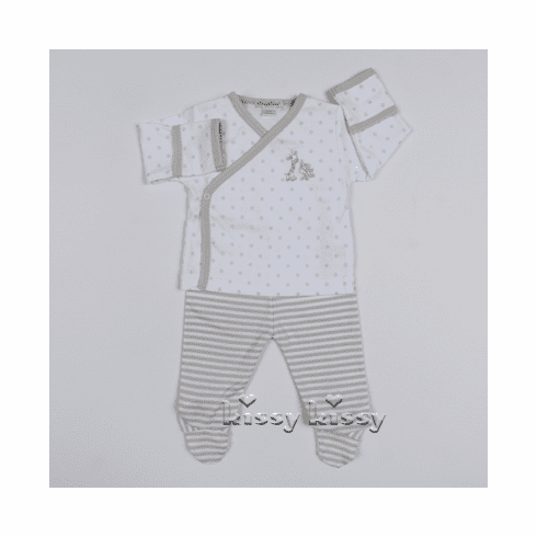 Kissy Kissy Toy Box Dots Footed Pant Set S17133-21grey