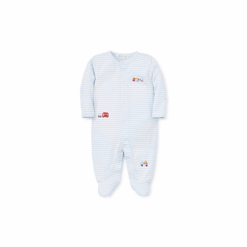Kissy Kissy Traffic Stripe Footie S19T04ST