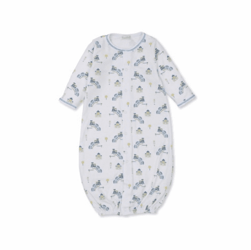 Kissy Kissy Train Depot Print Convertible Gown F23TD14P