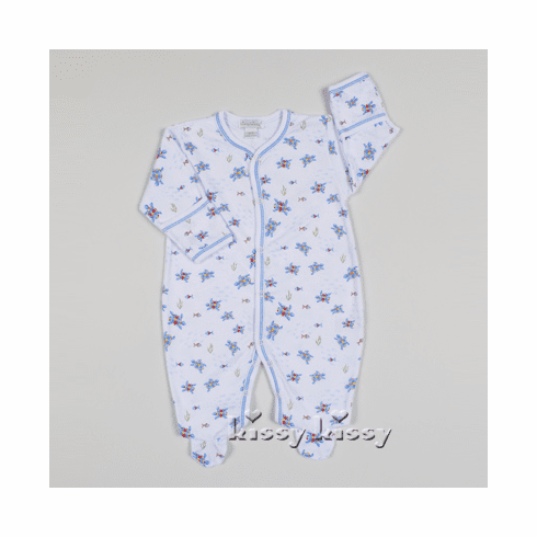 Kissy Kissy Turtle Tides Print Footie S14505-04Pblue