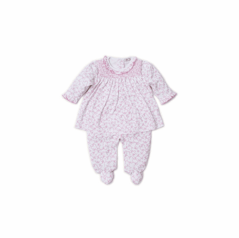 Kissy Kissy Twirly Toes Print Composition Dress and Footie Set  F19TT04DPC
