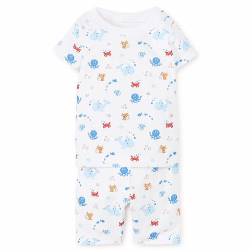 Kissy Kissy Under The Sea Print Short Pajamas KB6017741-K400Bluei