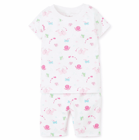 Kissy Kissy Under The Sea Print Short Pajamas KG6017911-K520Fuchsia