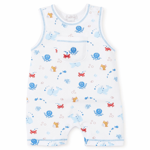 Kissy Kissy Under The Sea Sleeveless Print Short Playsuit KBR017771-K400Blue
