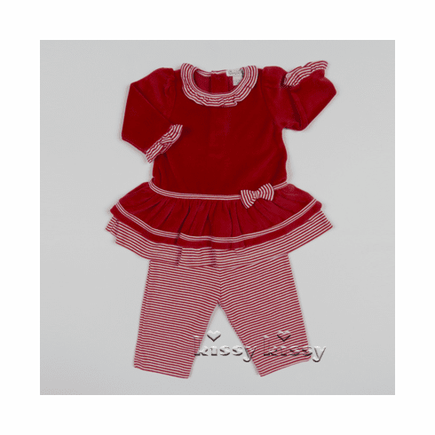 Kissy Kissy Valentines VELOUR Dress w/Legging F17421V-16LG