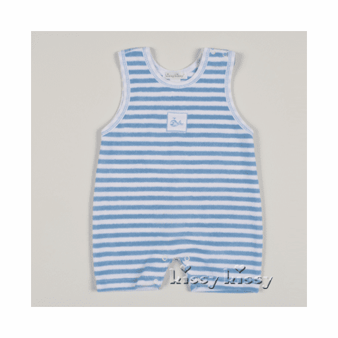 Kissy Kissy Wandering Whales TERRY Slvlss. Short Playsuit S14503-36Tblue