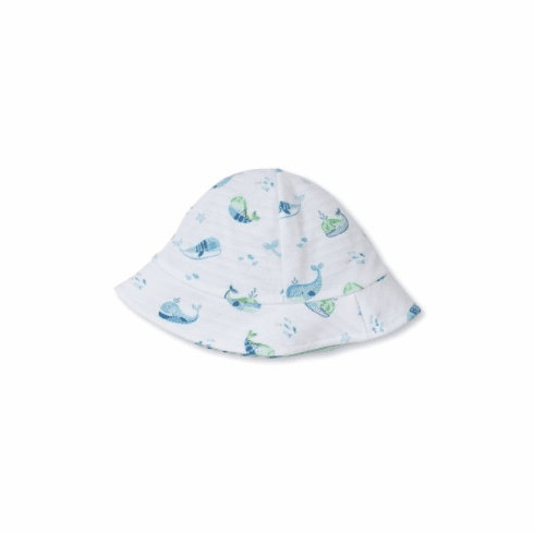 Kissy Kissy Watercolor Whales Print Reversible Sunhat S24WW40P