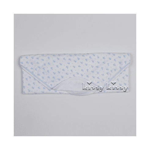 Kissy Kissy Wee Whales Print Blanket S17413-08Pblue