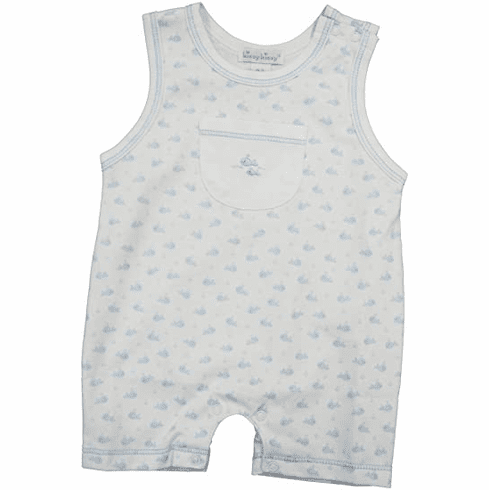 Kissy Kissy Wee Whales Print Sleeveless Short Playsuit S17413-36Pblue