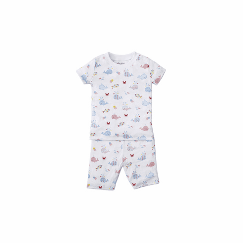 Kissy Kissy Whale of a Time Print Pajamas S2020WT193Pblue