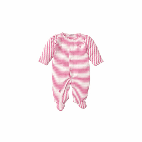 Kissy Kissy Whale of a Time Stripe Footie S2020WT04SZfuchsia