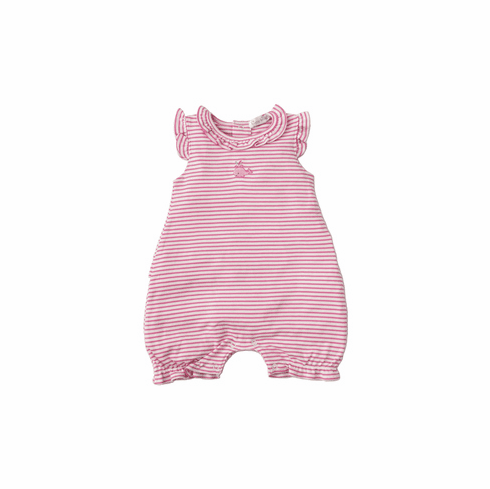 Kissy Kissy Whale of a Time Stripe Short Playsuit S2020WT23Sfuchsia