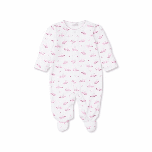 Kissy Kissy Whale Wishes Print Footie S22WW04Pfuchsia
