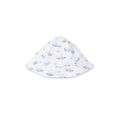 Kissy Kissy Whale Wishes Print Sunhat S22WW22Pblue