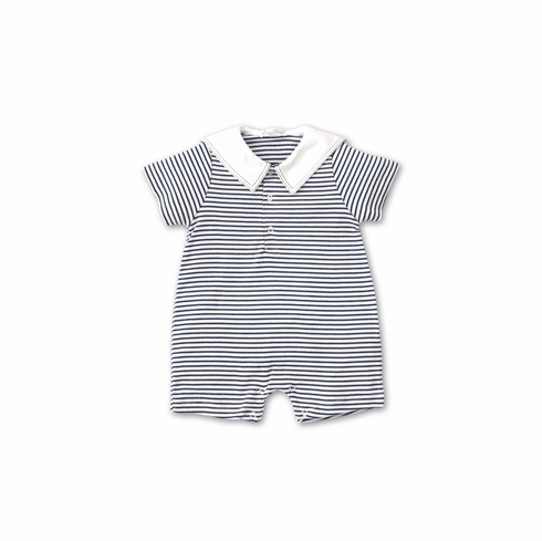 Kissy Kissy Windjammers Stripe Short Playsuit with Collar S2020WJ123STC