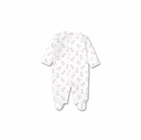 Kissy Kissy Zebra ZZZs Print Footie S20202ZZ04Pblue