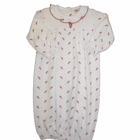 SLB Candy Cane Print Sack. Peruvian Pima Cotton.