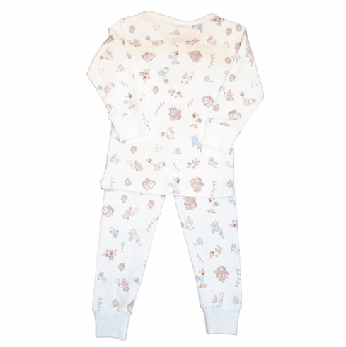 SLB Dog Print Boys Pajamas. Peruvian pima cotton.