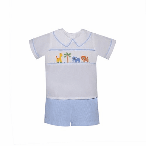 Sweetest Little Baby Animal Jungle Short Set.