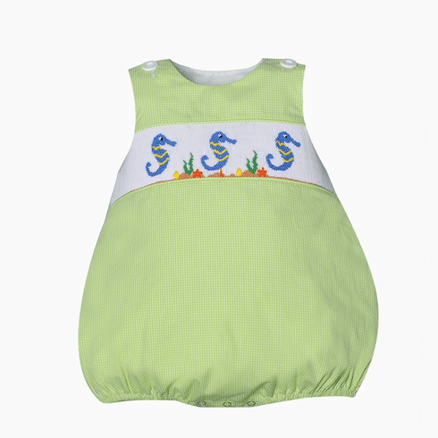 Sweetest Little Baby Boy Clothes Seahorse Sleeveless Bubble.