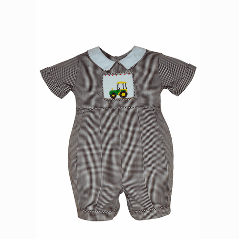 Sweetest Little Baby Boy Clothes Thomas Tractor Boy Romper.