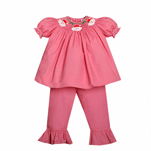Sweetest Little Baby Girl Clothes Jolly Santa Girl Pant Set.