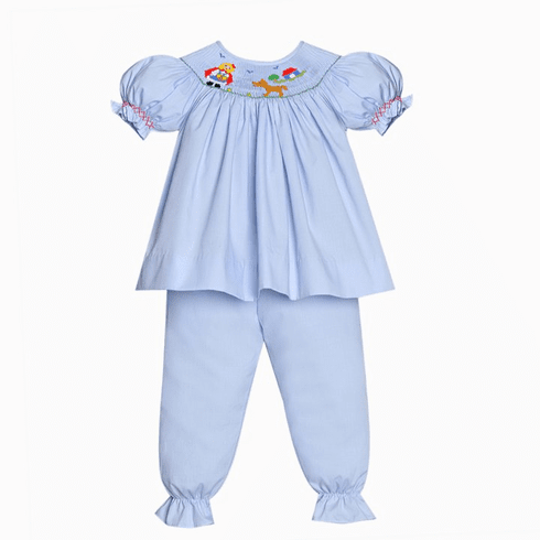 Sweetest Little Baby Girl Clothes  Little Red Riding Hood Long Bloomer Set.