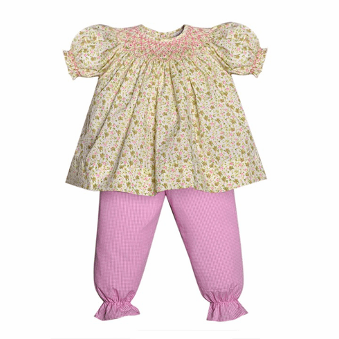 Sweetest Little Baby Girl Clothes  Sadie Long Bloomer Set.