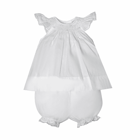 Sweetest Little Baby Infant Girls Skylar Angel Bishop Dress-White.