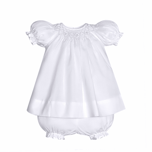 Sweetest Little Baby Infant Girls Sophia Bishop Dress-White.