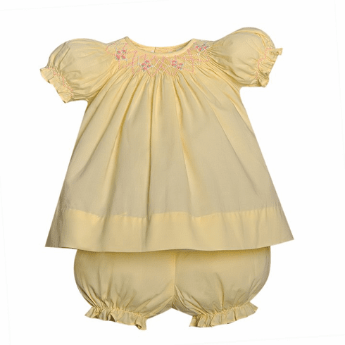 Sweetest Little Baby Infant Girls Zoe Bishop Dress-Yellow.