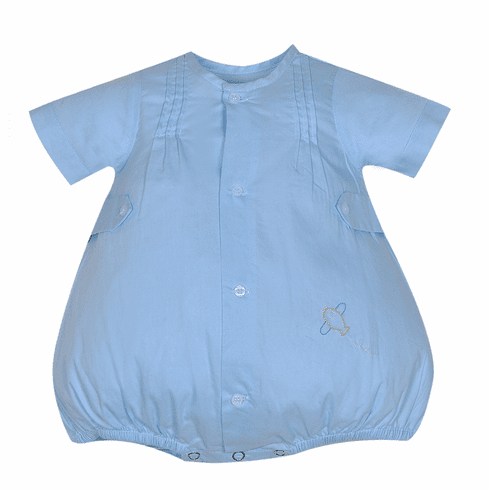 Sweetest Little Baby Plane Boy Bubble-Blue
